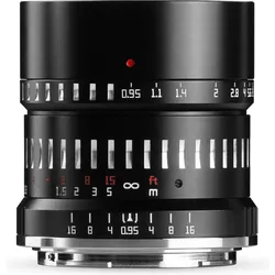 TTArtisan Festbrennweite APS-C 50 mm F0.95 – Canon RF (Canon RF, APS-C / DX), Objektiv, Schwarz