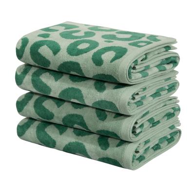 OTTO home "Anna Leopardenmuster, 4-tlg Handtuch-Set, 50x100cm, 100% Baumwolle" Handtücher, weich, saugstark, modern, Leo, Animal Print