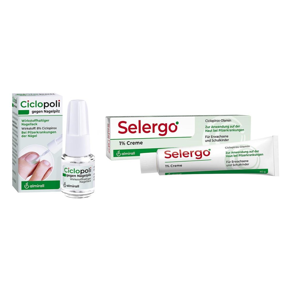 ALMIRALL HERMAL GmbH Ciclopoli gegen Nagelpilz (6.6 ml) + Selergo 1% (40 g) 08102551
