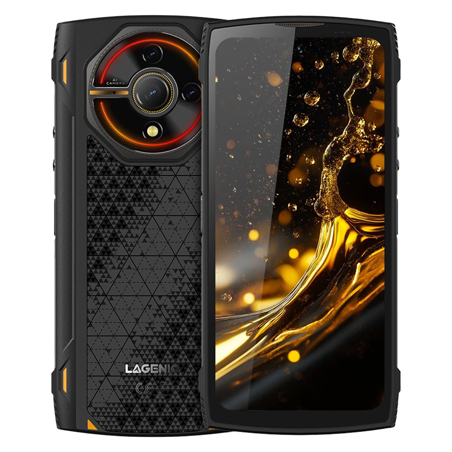 Lagenio Panther 2 Pro Outdoor Handy 256GB Rugged Smartphone Wasserdicht & NFC (256 GB, 6.70") (LAGENIO-PHANTER2PRO-BLACK)