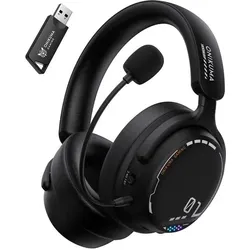 Onikuma GT886 Gaming-Kopfhörer (Schwarz) (Kabelgebunden, Kabellos), Gaming Headset, Schwarz
