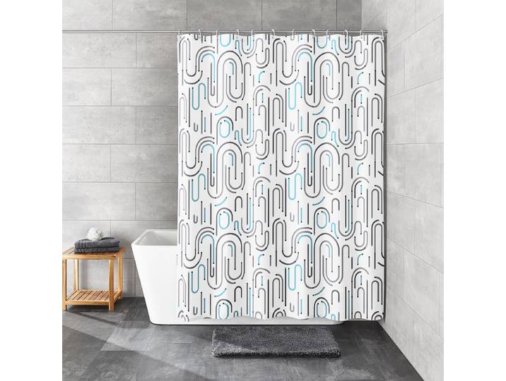 Rideau de douche Vision Polyester Gris 180 x 200 x 0cm