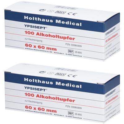 Alkoholtupfer Ypsisept 25x65 mm 2x 2x100 St Tupfer