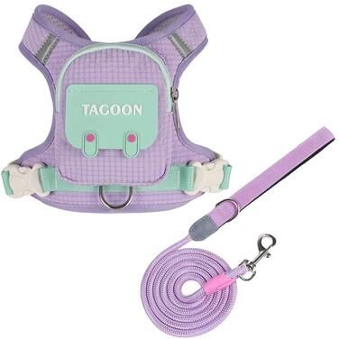 Inspire Essentials Reflective Pet Harness And Leash Set With Storage Backpack 5 m
