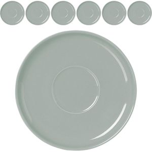 Ritzenhoff&Breker Untertasse Jasper, mint-grün, Keramik, rund, Ø 10,5 cm, 6 Stück