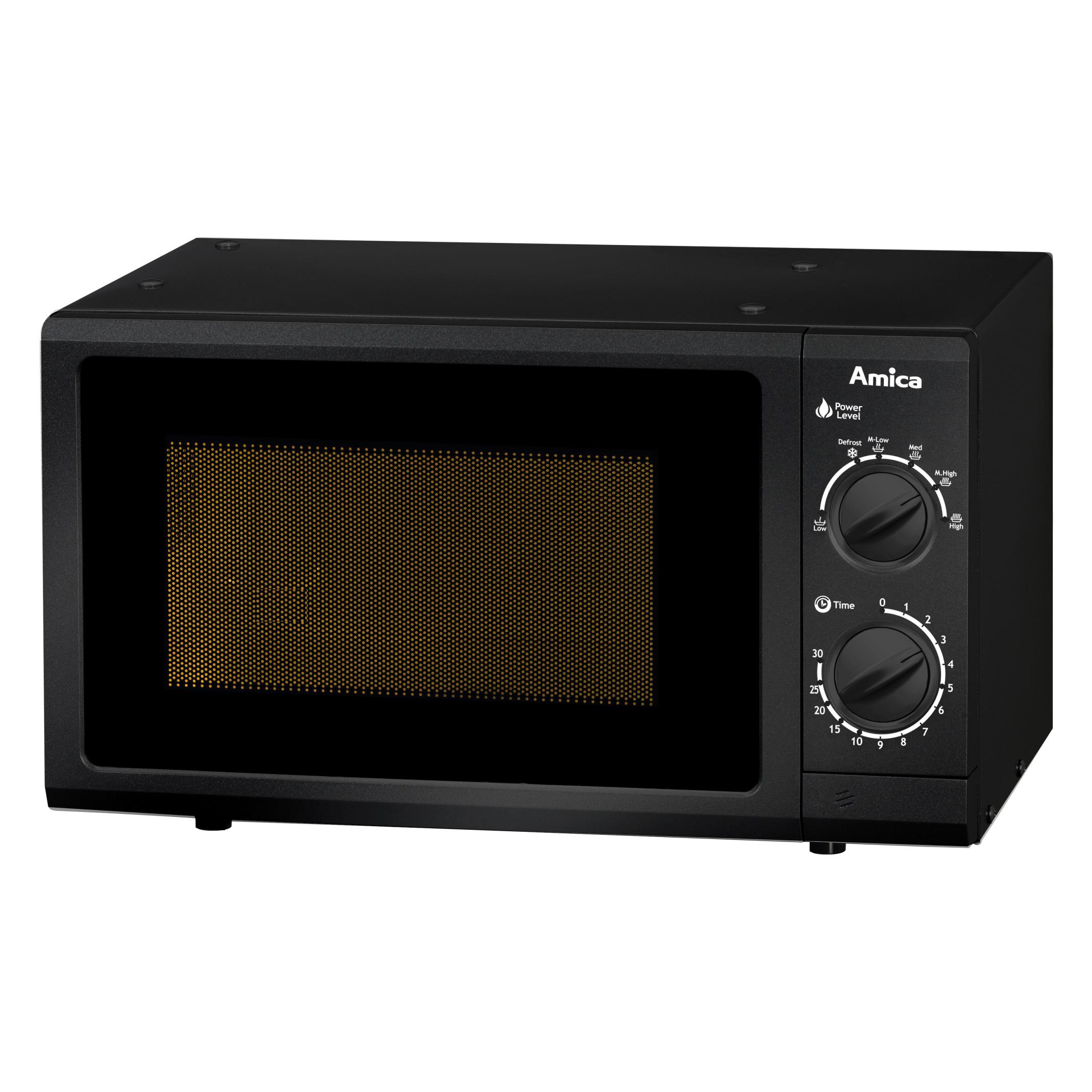 Amica MW 13151 S sw Mikrowelle 700W 17L unterbfähig 26,2x45,2x33,5cm (17 l) (1060347)
