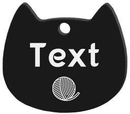 Inspire Select Personalized Stainless Steel Pet ID Tag Custom Engraved Cat & Dog Name Tag Charm With Phone Number black 390 l