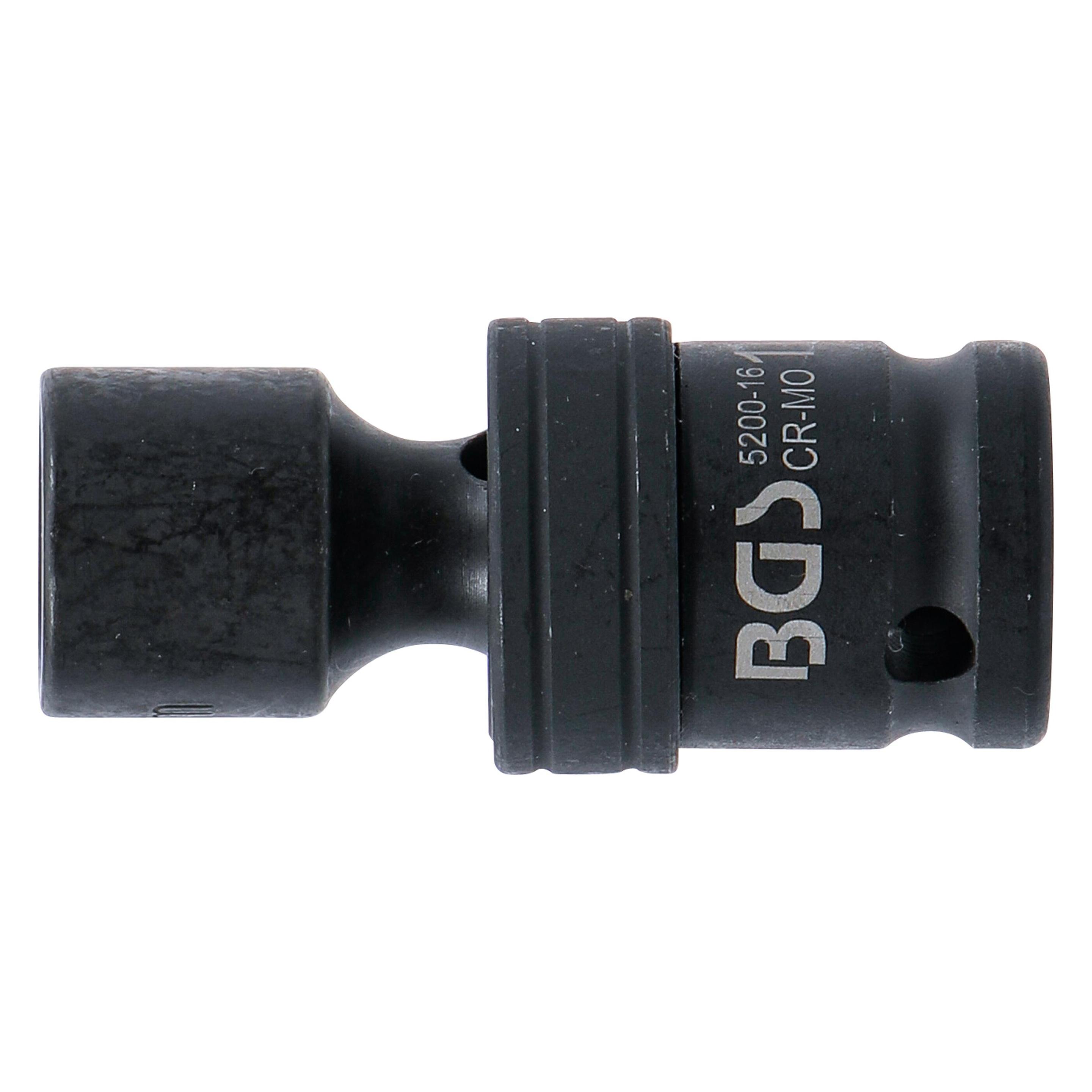 BGS Kraft-Kugelgelenk-Einsatz Antrieb Innenvierkant 12,5 mm (1/2") SW 16 mm (16 mm) (5200-16)