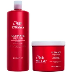 1500ml Wella Professionals Ultimate Repair Daily Kit big (Shampoo 1000ml + Conditioner 500ml)