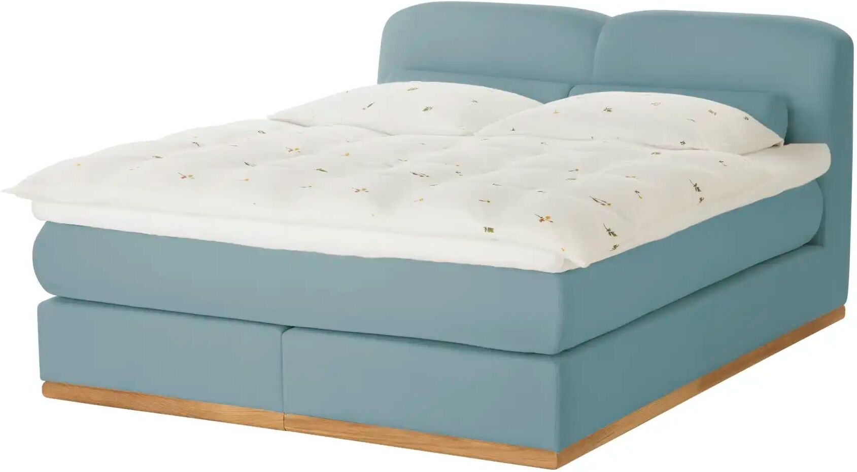 Höffner Boxspringbett  Esop ¦ blau ¦ Maße (cm): B: 180 H: 111