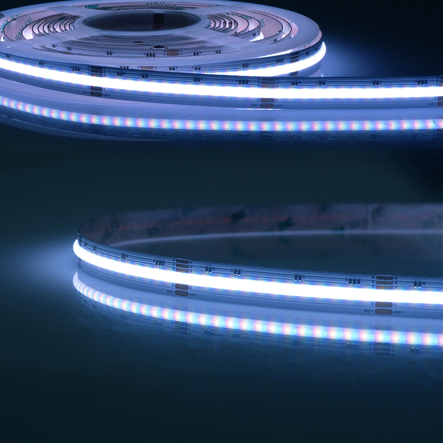 Isoled Led Aqua Cob Rgb+ww Linear Flexband, 24v, 20w, Ip68, 896 Led/m