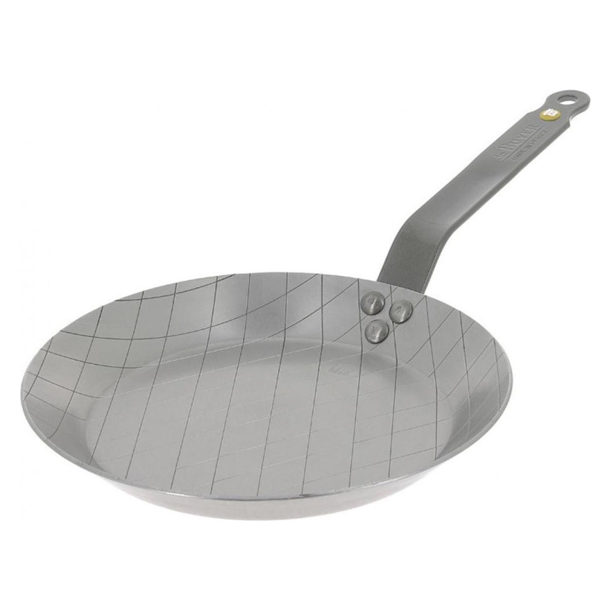 de Buyer Mineral B Element Eisen-Steakpfanne Induktion (Grillpfanne, Stahl, 24 x 8.20 cm) (5616.24)