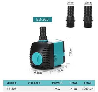 Inspired Living Ultra Quiet Submersible Aquarium Water Pump With Filter (3W25W) 25w us Plug 110v 60hz