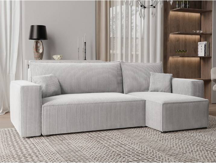 Fun Möbel Ecksofa Schlafsofa Sofa ADARA in Stoff, ausziehbare Schlaffunktion