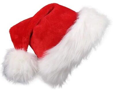 Inspire Essentials Christmas Santa Hat Long Plush Festive Holiday Party Hat for Kids
