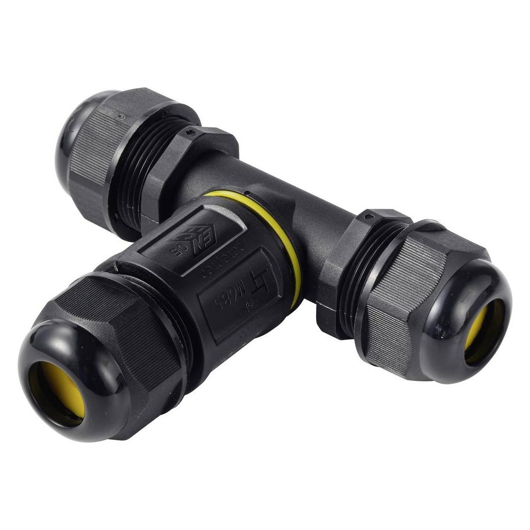 Tru Components T-Abzweig-Kabelverbinder IP68 wasserdicht, 3 Eingänge, Schraubkon (TC-14745260)