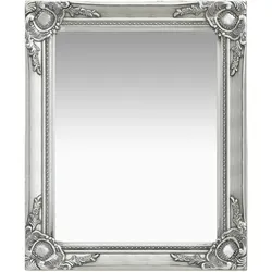 Décoshop26 - Rechteckiger Wandspiegel Barockstil 50 x 60 cm Silber DEC022860 DEC022860