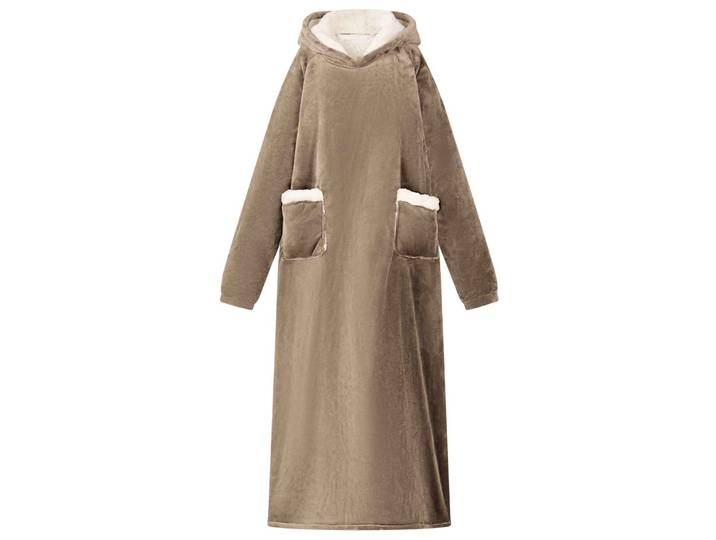 vidaXL Decken-Hoodie Kamel M Fleece und Flanell
