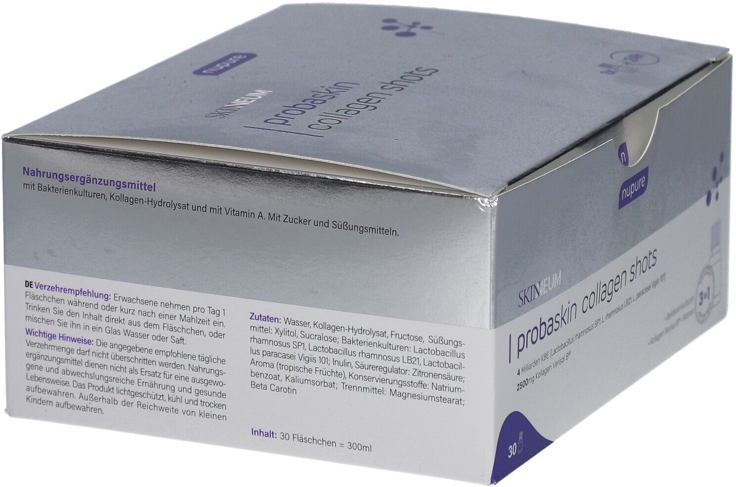 Nupure probaskin Kollagen Shot+Bakterienkulturen 30 St Trinkampullen