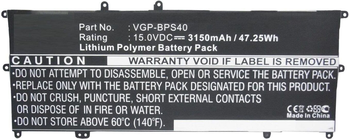 CoreParts MBXSO-BA0041 Replacement Laptop Battery for Sony VAIO Fit 14A/15A (SVF14N, SVF15N), 15V 3150mAh Li-Pol, Black