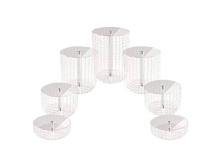 Acrylglas Tortenständer Rund Hochzeit 7 Etagen Etagere Geburtstag Alu Ø 28 cm (7 Etagen)