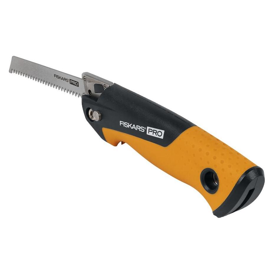 Fiskars Pro Kompakte Klappsäge, Inkl. 2 Sägeblättern, Sägeblattlänge: 15 cm, 13 TPI und 24 TPI, Schw (1062934)
