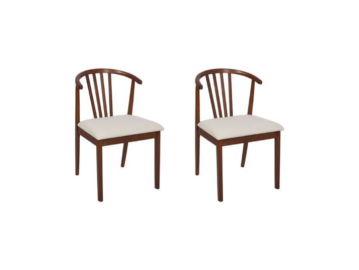 Lot de 2 chaises de salle à manger CRAIG Bois Marron foncé