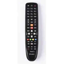 Meliconi Gumbody Personal 7 plus IR-Fernbedienungstasten für Fernseher (Universal Fernbedienung, Infrarot), Fernbedienung, Schwarz