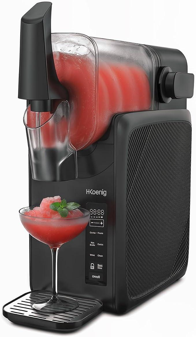 Slush-Maschine mit 5 voreingestellten Modi, Eisgetränke, Milchshake, Kaffee & Cocktails, Fassungsvermögen 2,5 l, Kalthaltefunktion und Selbstreinigung, Touchpanel, spülmaschinenfest
