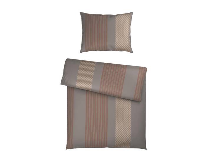 Dieter Knoll Bettwäscheset, Grau, Textil, 160x210 cm, pflegeleicht, hautfreundlich, Heimtextilien, Bettwäsche, Bettwäsche, Satin Bettwäsche