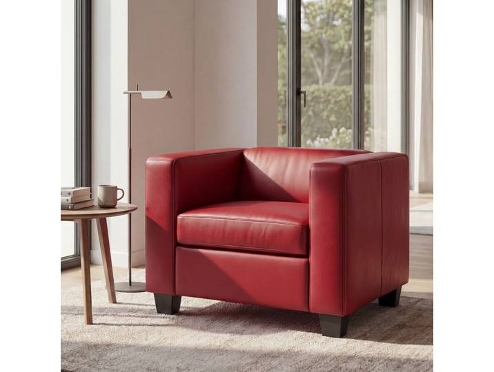 Sessel Loungesessel Lille, Kunstleder Rot