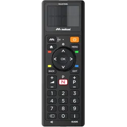Meliconi TLC Solar TV-Infrarot-Fernbedienung (Universal Fernbedienung, Infrarot), Fernbedienung, Schwarz