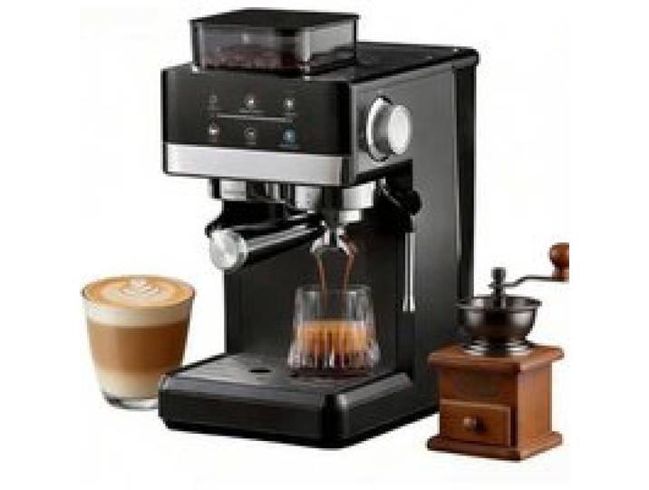 Machine expresso avec broyeur intégré café chaud et froid buse vapeur écran tactile noir