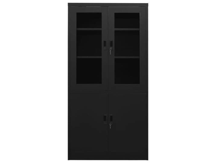 Haute qualité - Armoire de bureau Noir 90x40x180 cm Acier FR1209