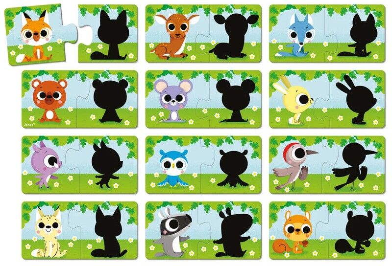 Puzzles Les Animaux et leur Ombre - Janod