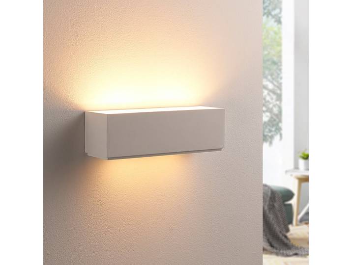 Benno Wandleuchte White - Lindby - Wohnzimmer - Modern - Gips / Ton - Eckig