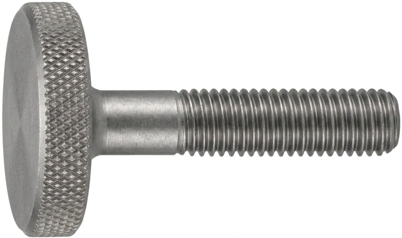 DIN 653 Rändelschraube niedrige Form M10x20 Stahl blank ; Industrial Quality Supplies (006530000100020)