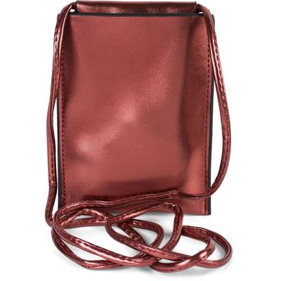 Smartphonetasche STYLEBREAKER "Handy Umhängetasche Metallic", Damen, Gr. B/H/T: 11,5cm x 15cm x 1,2cm Einheitsgröße, rot (bordeaux, rot metallic), 100% Polyurethan PU. Futter: 100% Polyester PES., gemustert, Taschen
