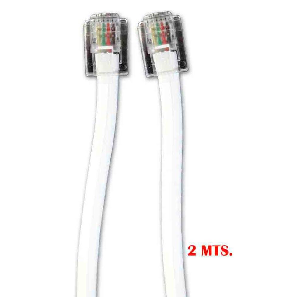 EDM Telephone extension cord 2m male-male (49358040)