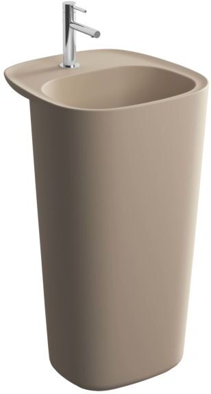 Vitra Plural Waschtisch 7814B474-0041 48,5 x 52,5 x 85 cm, Tonerde matt, boden-/freistehend, ohne Überlauf, 1 Hahnloch