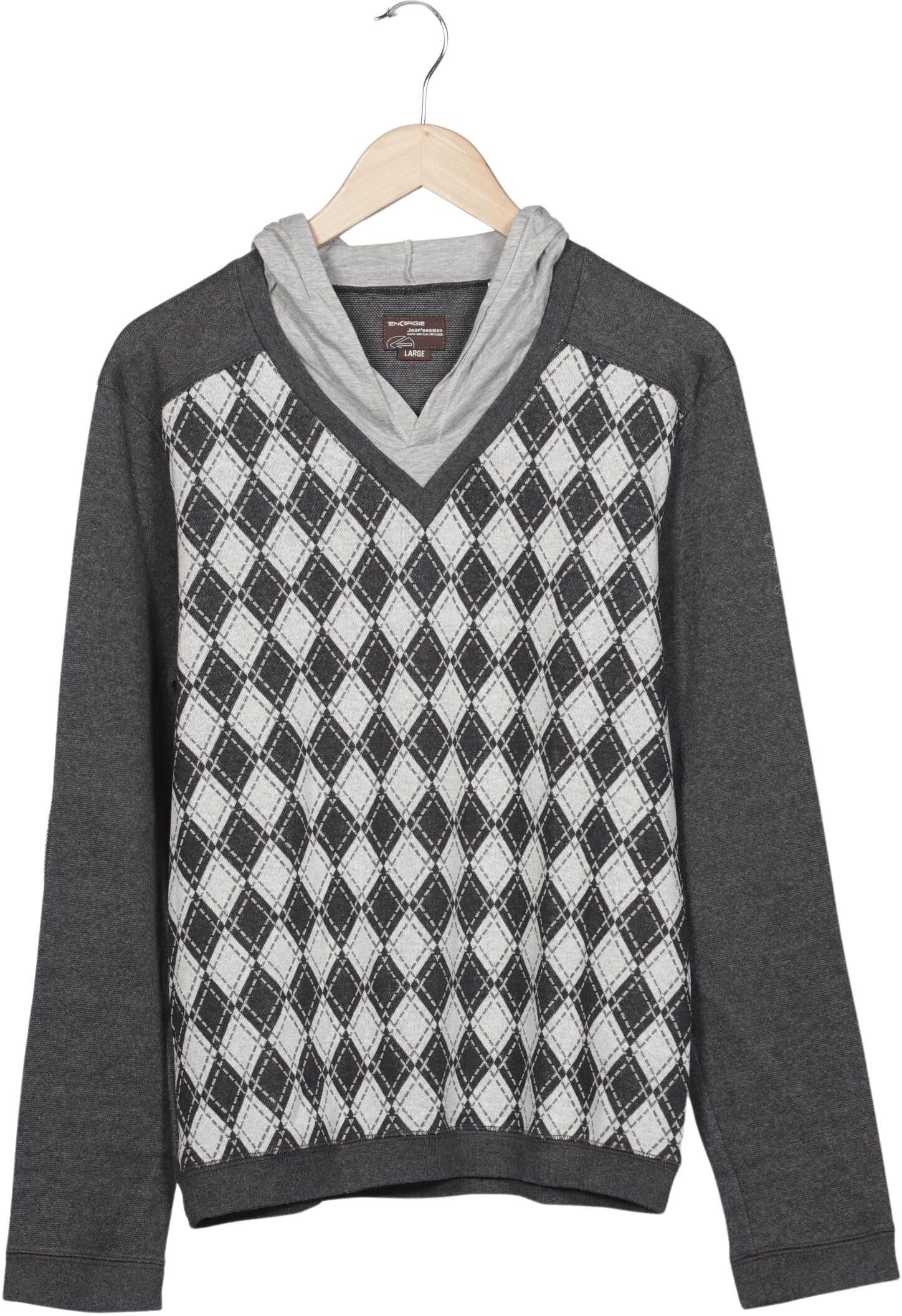 Energie Herren Kapuzenpullover, Grau, Gr. L, Synthetik / Baumwolle - Second Hand