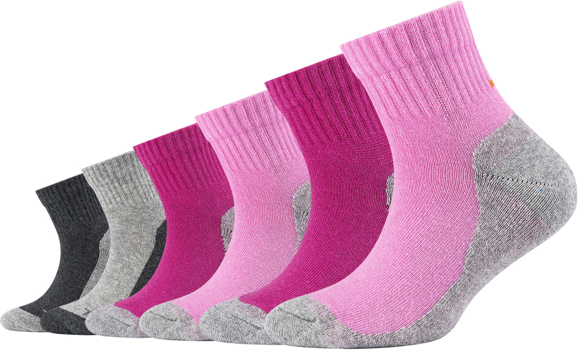 Funktionssocken CAMANO "function", Kinder, Gr. 27-30, pink (fuchsia, meliert), Materialmix, uni und meliert, Socken Funktionssocken, mit feuchtigkeitsregulierenden Funktionsfasern fuchsia, meliert 27-30