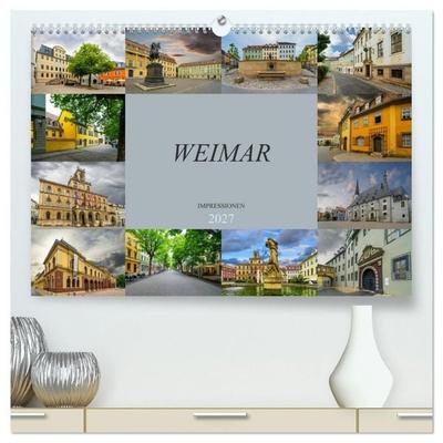 Weimar Impressionen (hochwertiger Premium Wandkalender 2027 DIN A2 quer), Kunstdruck in Hochglanz