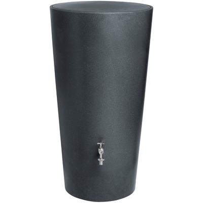 Regenwassertank ARVES, grau (anthrazit), H:110cm Ø:60cm, Kunststoff, Regentonnen
