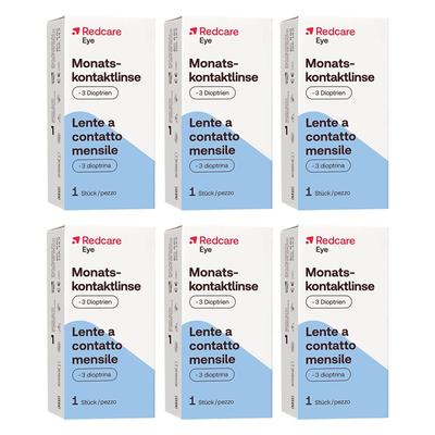 Redcare Monatslinse -3 6er-Pack 6x1 St Kontaktlinsen