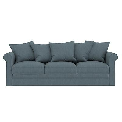 100% Baumwolle Bezug 3-Sitzer Sofa Bezug einfarbig Abdeckung