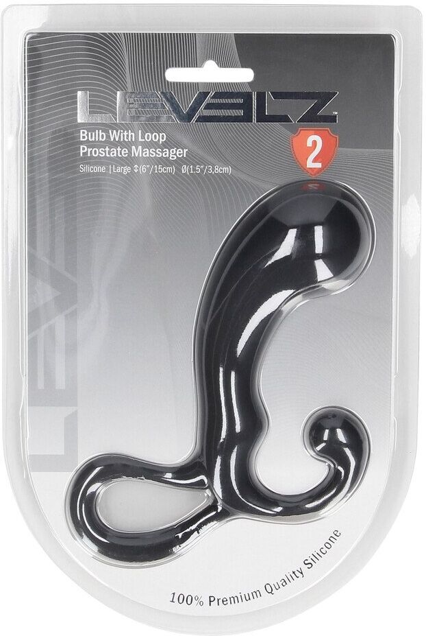 Levelz Ampoule avec boucle masseur prostatique en silicone - L - Noir