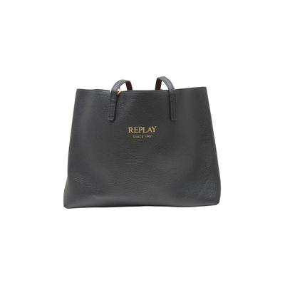 Handtasche REPLAY "Replay Tasche FP", Damen, Gr. onesize, schwarz, Polyurethan (PU), unifarben, Taschen Handtasche