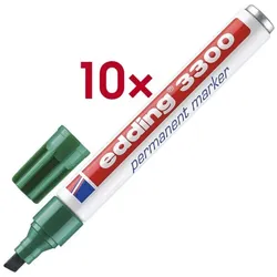Edding 10x Permanent-Marker »3300« grün