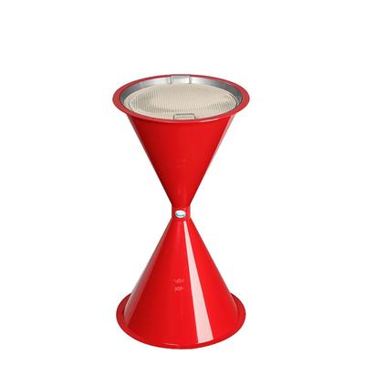 PROREGAL Klassischer Standascher für Innen- & Außenbereich | HxBxT 72x42x42cm | Kunststoff | Rot | Ascher Aschenbecher